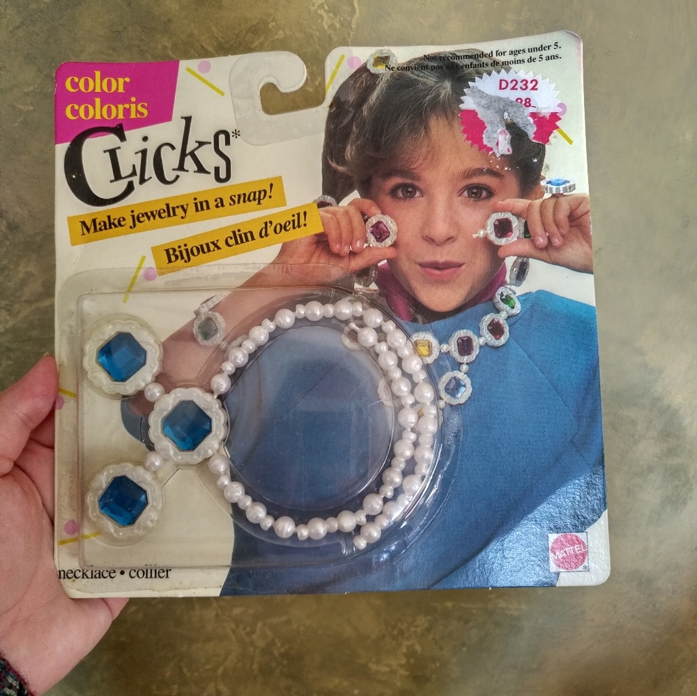 Vintage 80s Mattel Clicks Jewelry Kids Costume Jewelry